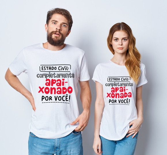 Kit Camiseta Casal Apaixonados