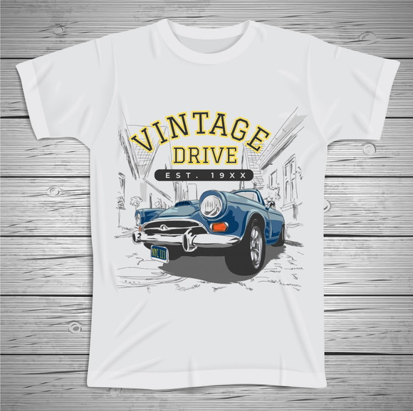 Camiseta Vintage Car