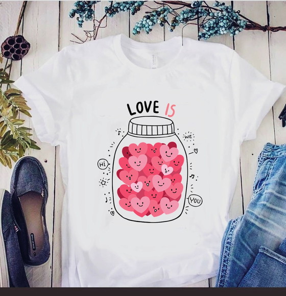 Camiseta Corações