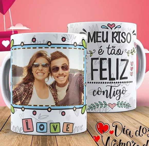 Caneca Meu Riso É Tão Feliz Contigo