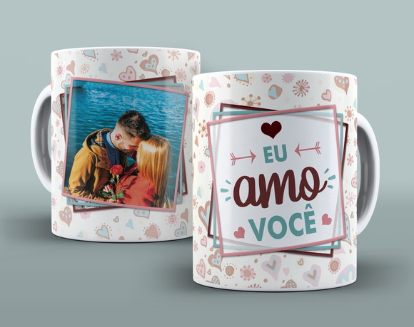 Caneca Eu Amo Você Personalizada com Foto