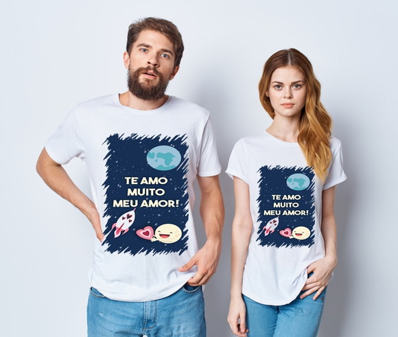 Kit Camiseta Casal Te Amo Muito Meu Amor