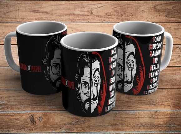 Caneca Porcelana La Casa de Papel