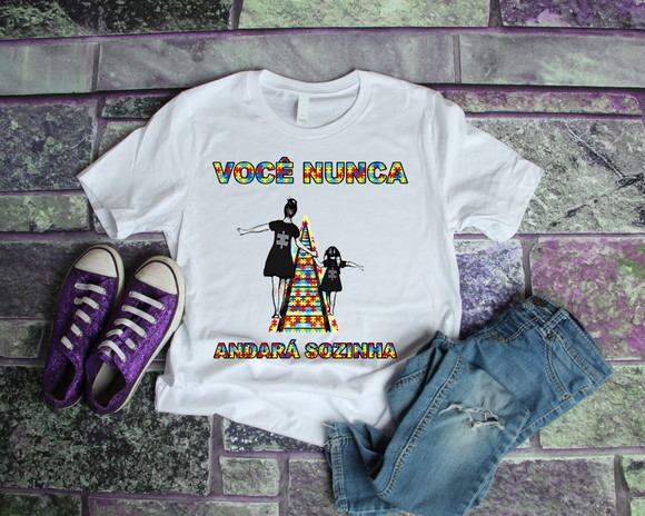 Camiseta Autismo Você Nunca Andará Sozinha