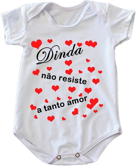 Body Infantil Dinda Não Resiste