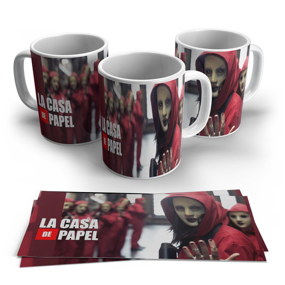 Caneca Porcelana La Casa de Papel Personalizada com nome