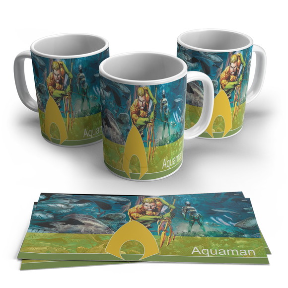 Caneca Porcelana Aquaman