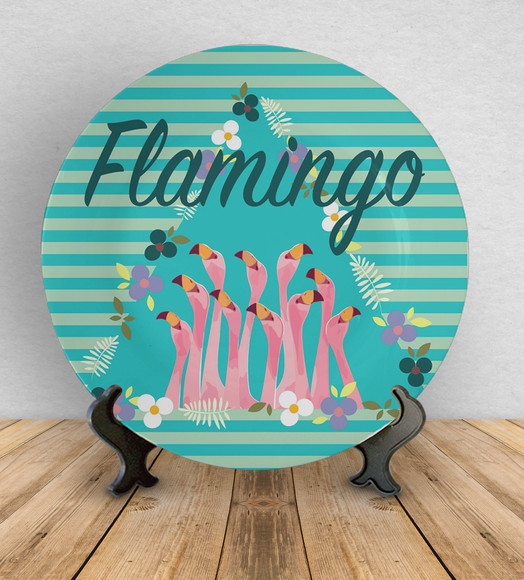 Prato Decorativo Flamingo