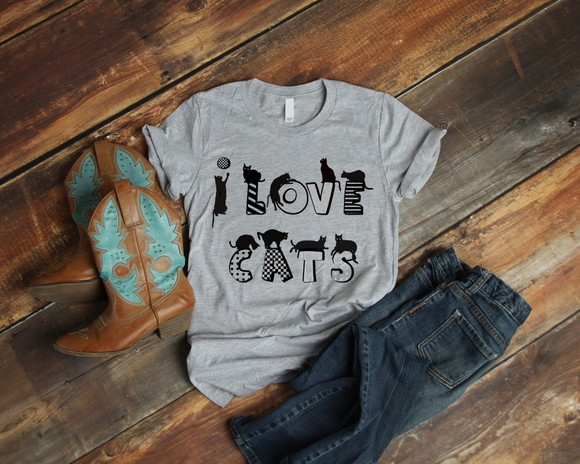 Camiseta I Love Cats