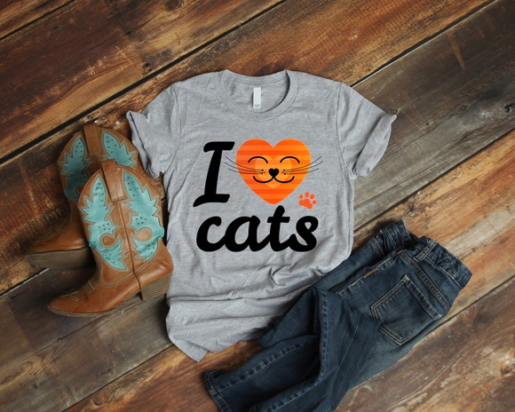 Camiseta I Love Cats