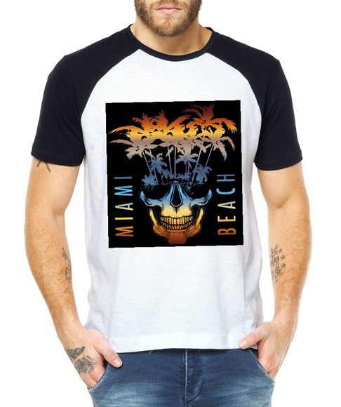 Camiseta Raglan Miami Beach