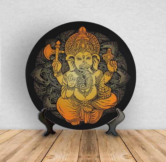 Prato Decorativo Ganesha