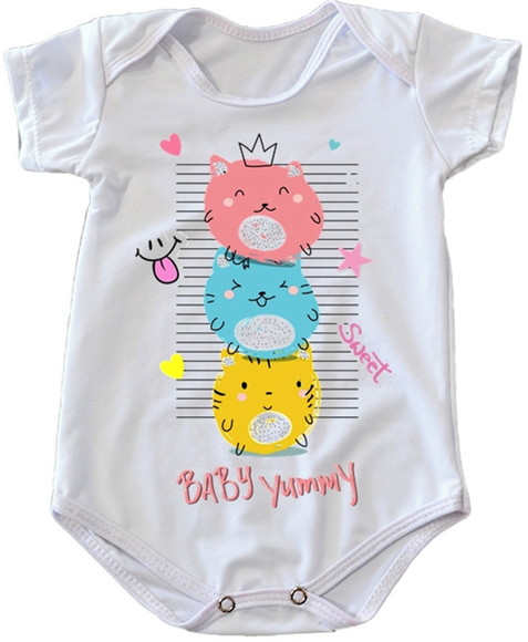 Body Infantil Gatinhos