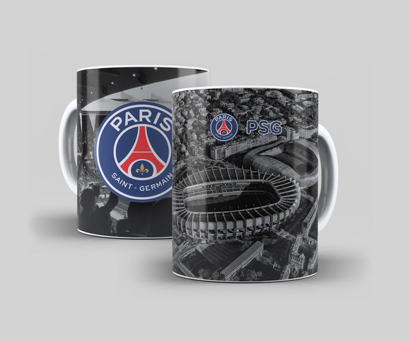 Caneca Porcelana Time PSG