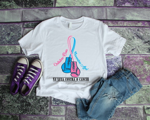 Camiseta Outubro Rosa Novembro Azul