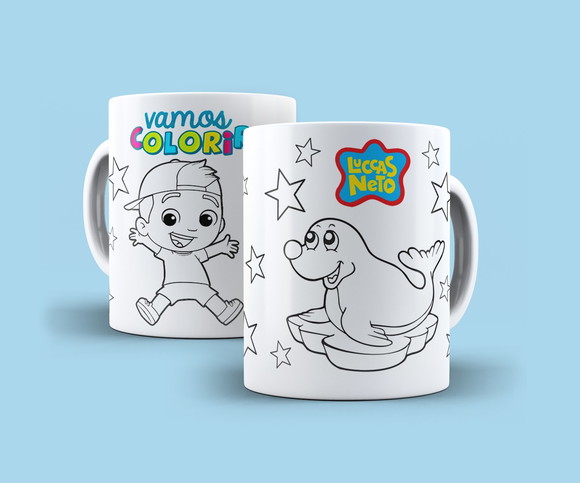 Caneca Porcelana Lucas para colorir