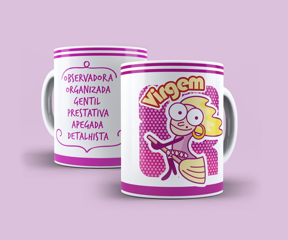 Caneca Porcelana Signo Virgem