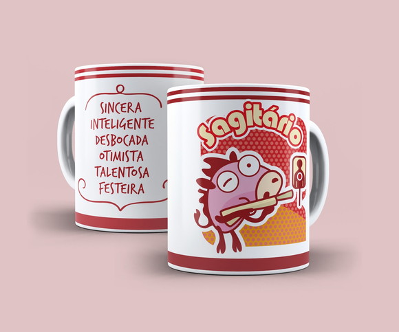 Caneca Porcelana Signos -Sagitário