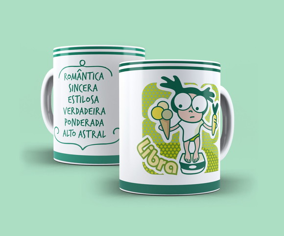 Caneca Porcelana Signos -Libra