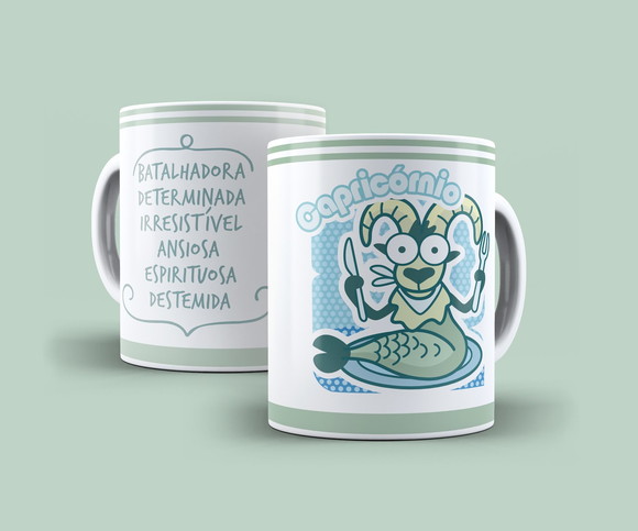 Caneca Porcelana Signos - Capricórnio