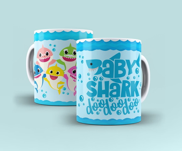 Caneca Porcelana BabyShark