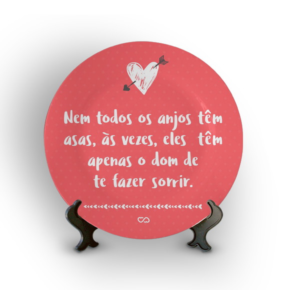 Prato Decorativo Frase
