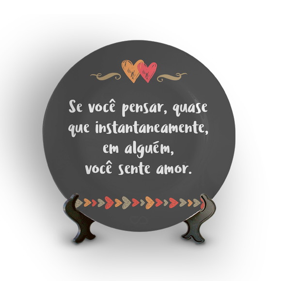 Prato Decorativo Frase