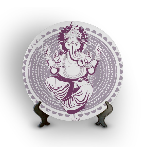 Prato Decorativo Ganesha