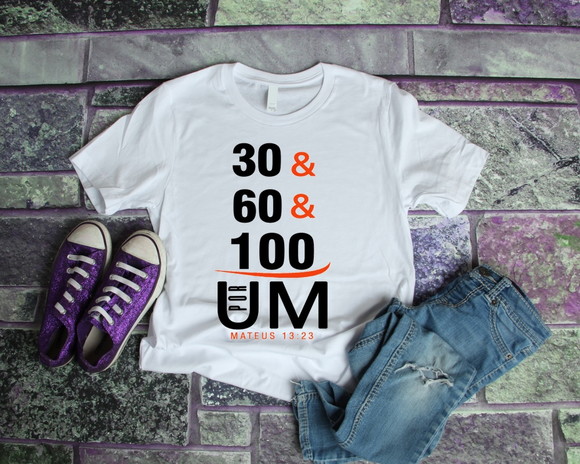 Camiseta Religiosa 100 por Um