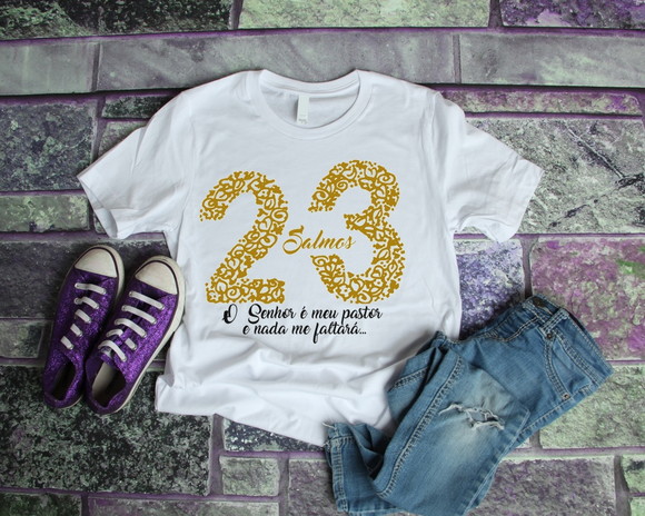 Camiseta Religiosa O Senhor É Meu Pastor