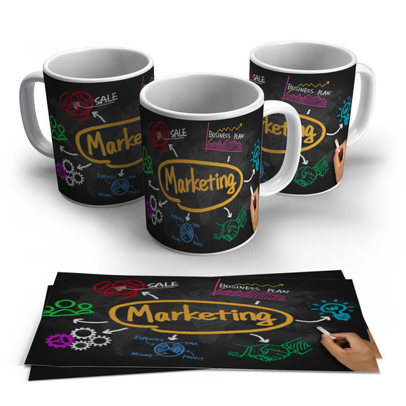 Caneca Porcelana Profissão Marketing