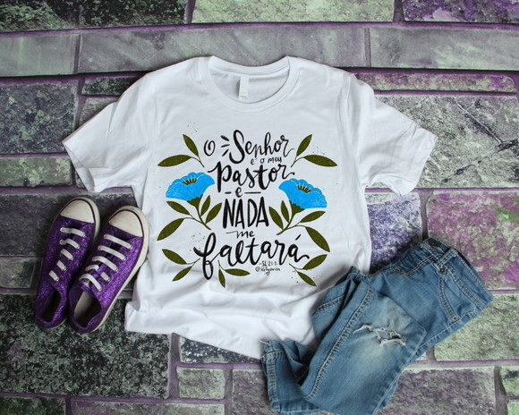 Camiseta Religiosa O Senhor é o Meu Pastor