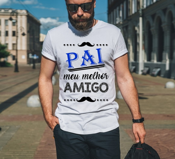 Camiseta Dia dos Pais Pai Meu Melhor Amigo