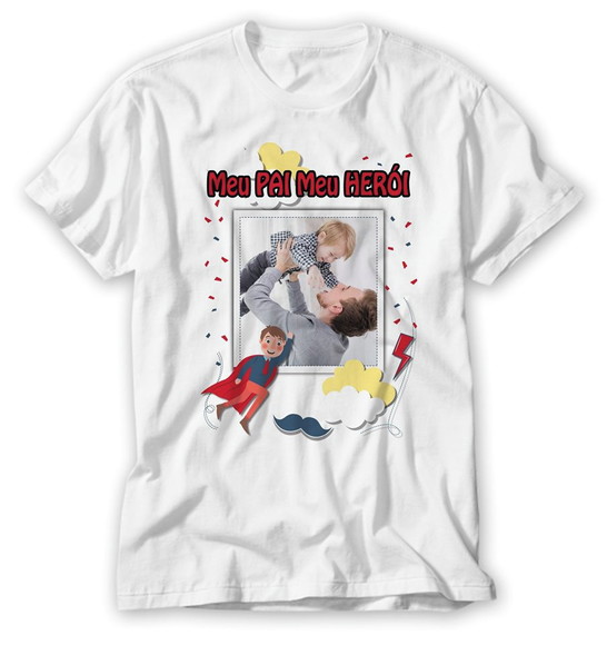 Camiseta Dia dos Pais com foto personalizada