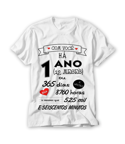 Camiseta Personalizada Dia dos Namorados