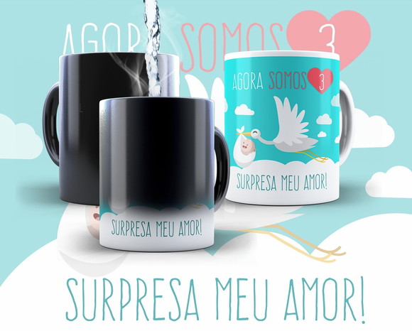 Caneca Mágica Surpresa Amor