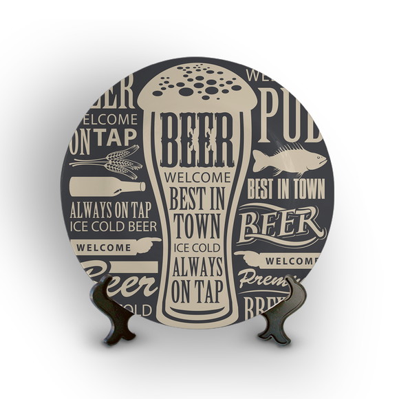 Prato Decorativo Beer