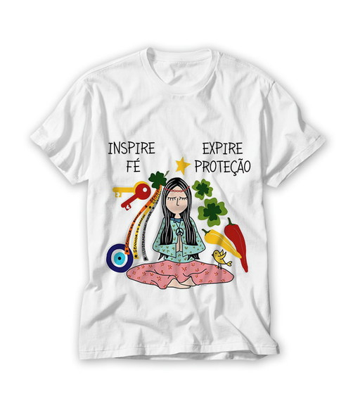 Camiseta Inspire Expire Fé Proteção
