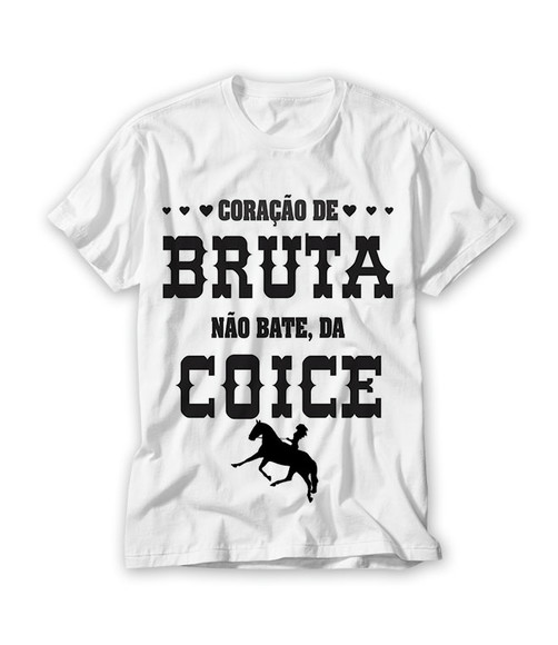 Camiseta Divertida Coração de Bruta