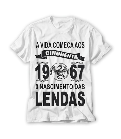 Camiseta A Vida Começa aos Cinquenta