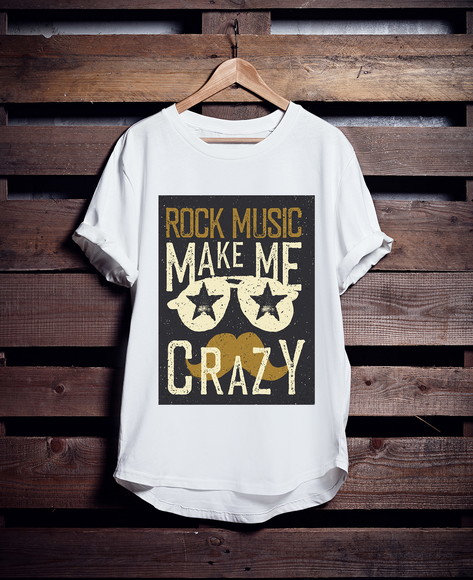 Camiseta Longline Rock Music
