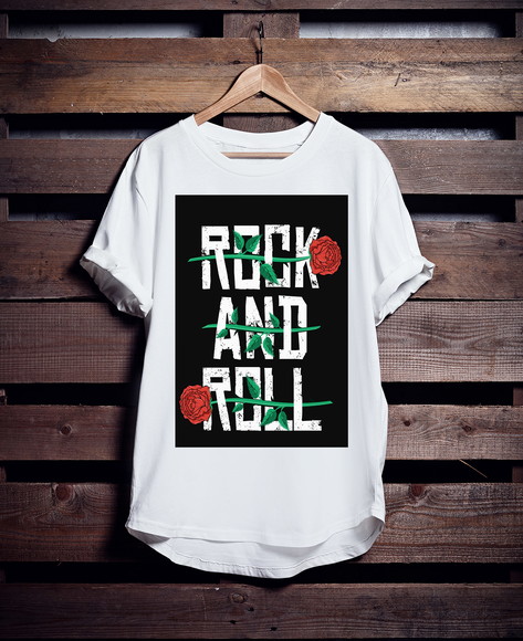 Camiseta Longline Rock And Roll