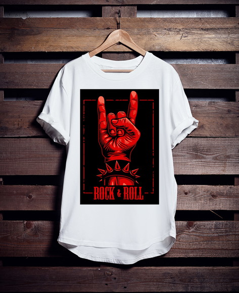 Camiseta Longline Rock Roll