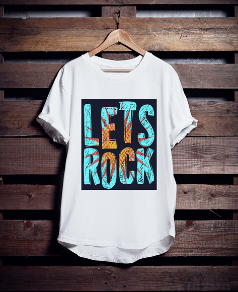 Camiseta Longline Lets Rock