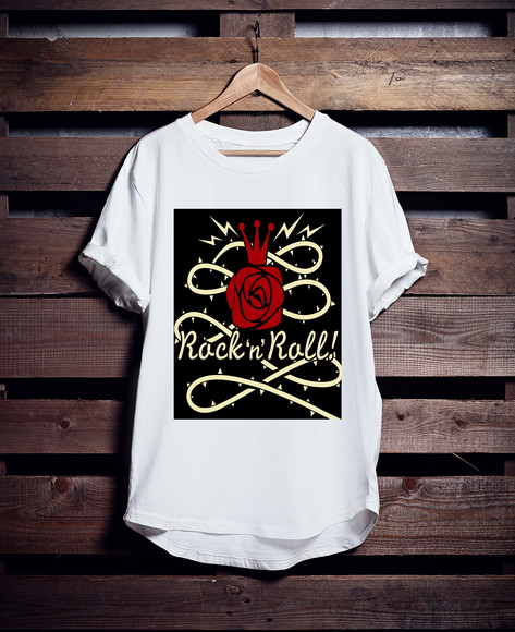 Camiseta Longline Rock N Roll