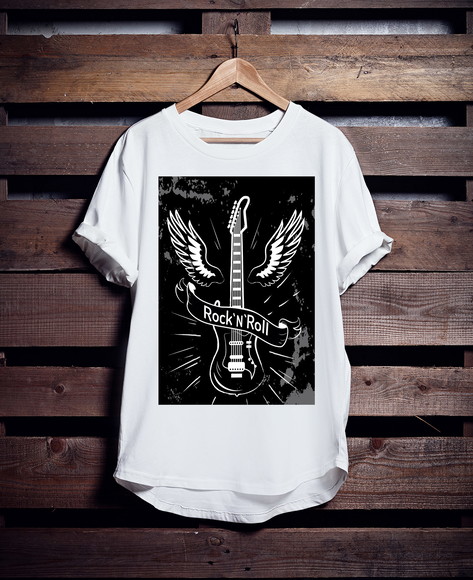 Camiseta Longline Rock N Roll