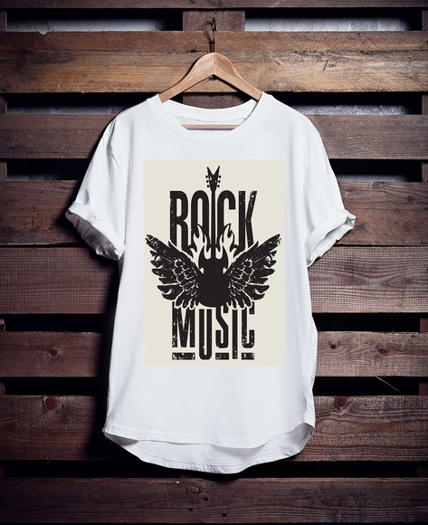 Camiseta Longline Rock Music