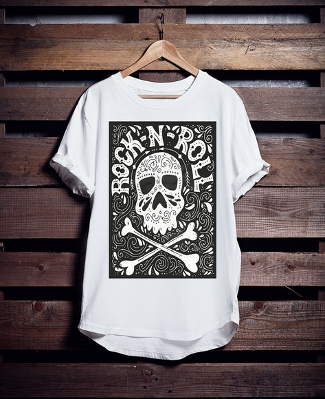 Camiseta Longline Rock N Roll