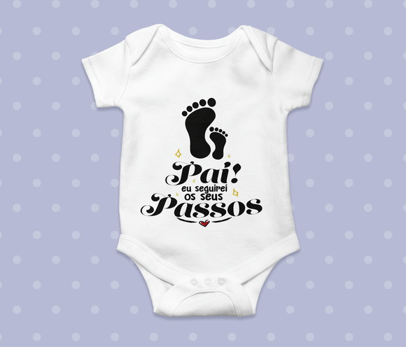 Body Infantil Pai Seguirei seus Passos