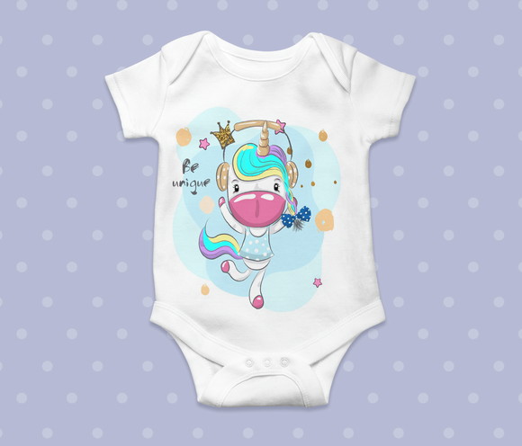Body Infantil Unicórnio Cute